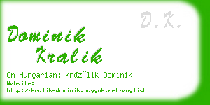dominik kralik business card